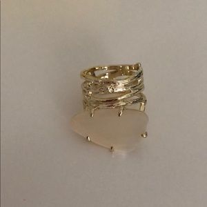 New Kendra Scott gold and mother pearl ring